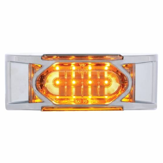 UNITED PACIFIC - UNITED PACIFIC - 36895 - LUZ REFLECTORA DE 16 LED (LIQUIDACIÓN/MARCADOR) CON BISEL CROMADO - LED ÁMBAR/LENTE TRANSPARENTE