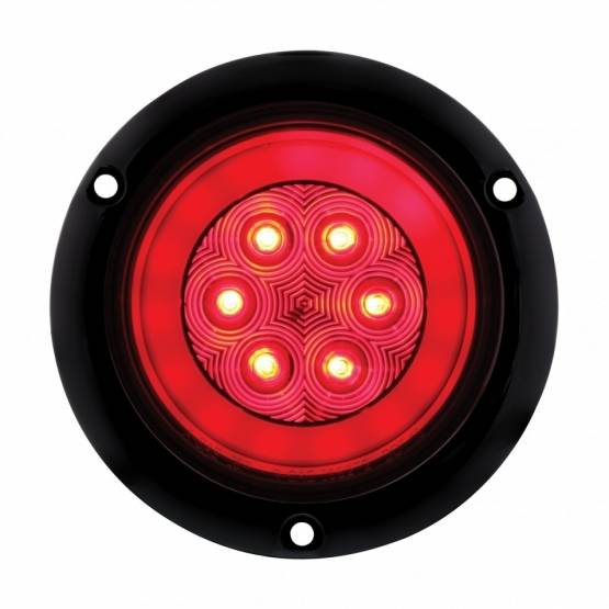 UNITED PACIFIC - UNITED PACIFIC - 36957 - GLOLIGHT DE MONTAJE DE BRIDA REDONDA DE 4" DE 21 LED (PARADA, GIRO Y COLA) - LED ROJO/LENTE ROJA