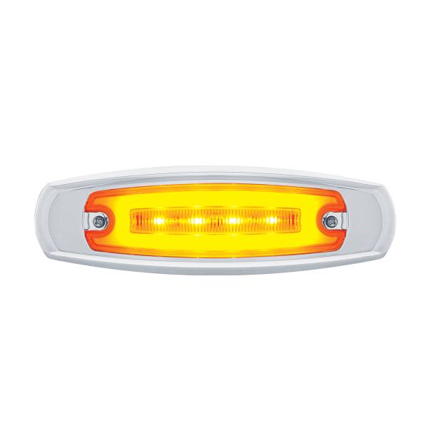 UNITED PACIFIC - UNITED PACIFIC - 36980B - LUZ GLOLIGHT RECTANGULAR DE 16 LED CON BISEL (LIQUIDACIÓN/MARCADOR) - LED ÁMBAR/LENTE ÁMBAR (A GRANEL)