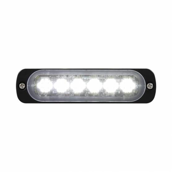 UNITED PACIFIC - UNITED PACIFIC - 37045B - 6 LUZ DE ADVERTENCIA DIRECCIONAL SUPER DELGADA LED DE ALTA POTENCIA - LED BLANCO (A GRANEL)