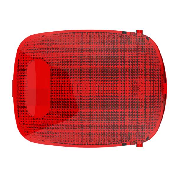 UNITED PACIFIC - UNITED PACIFIC - 37055 - LENTE DE LUZ DE DOMO RECTANGULAR PARA PETERBILT 2006+ - ROJO