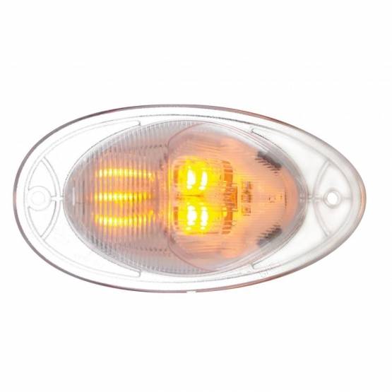 UNITED PACIFIC - UNITED PACIFIC - 37078 - LUZ DE SEÑAL DE GIRO DE 7 LED PARA FREIGHTLINER CASCADIA 2008-2017 - LENTE DOMO, LED ÁMBAR/LENTE TRANSPARENTE