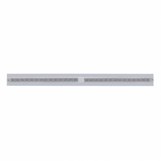 UNITED PACIFIC - UNITED PACIFIC - 37106 - PLACA DE GUARDABARROS SUPERIOR CROMADA CON DOS BARRAS DE LUCES DE 14 LED DE 24" - LED ROJO/LENTE TRANSPARENTE (CADA UNO)