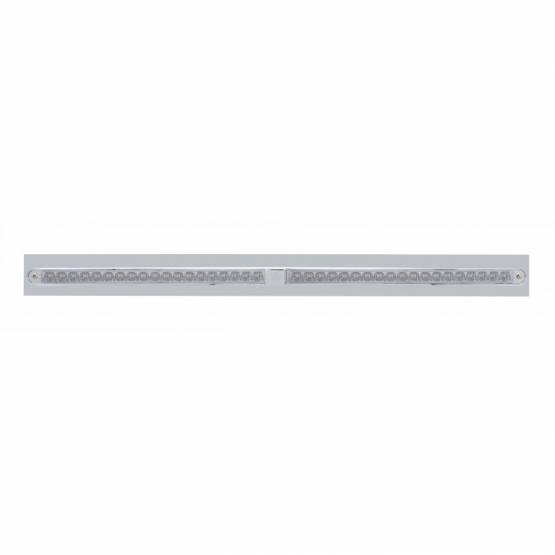 UNITED PACIFIC - UNITED PACIFIC - 37109 - PLACA DE GUARDABARROS SUPERIOR CROMADA CON DOS BARRAS DE LUCES REFLECTORAS DE 19 LED DE 24" - LED ROJO/LEENTE TRANSPARENTE (CADA UNO)