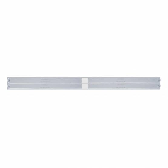 UNITED PACIFIC - UNITED PACIFIC - 37112 - PLACA DE GUARDABARROS SUPERIOR CROMADA CON CUATRO BARRAS DE LUCES DE 14 LED DE 24" - LED ROJO/LENTE CROMADA (CADA UNO)