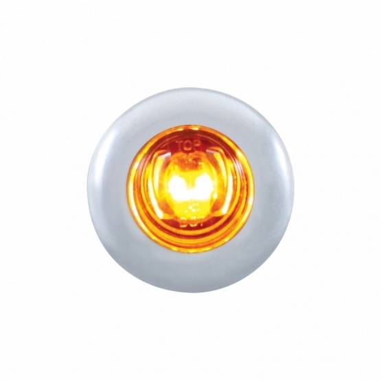 UNITED PACIFIC - UNITED PACIFIC - 37142 - MINI LUZ DE 2 LED DE 3/4" CON BISEL (LIQUIDACIÓN/MARCADOR) - LED ÁMBAR/LENTE ÁMBAR