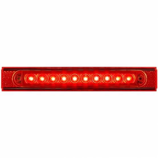 UNITED PACIFIC - UNITED PACIFIC - 37166 - LUZ DE PLACA REFLECTORA DE CONSPICUIDAD DE 10 LED CON REFLECTOR ROJO - LED ROJO / LENTE ROJA (CADA UNO)