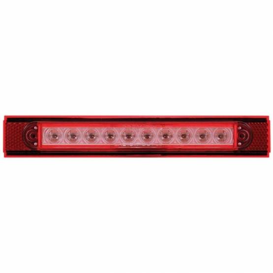 UNITED PACIFIC - UNITED PACIFIC - 37167 - PLACA DE LUZ REFLECTORA DE CONSPICUIDAD DE 10 LED CON REFLECTOR ROJO - LED ROJO/LENTE TRANSPARENTE (CADA UNO)