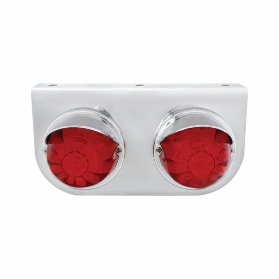 UNITED PACIFIC - UNITED PACIFIC - 37258 - SOPORTE DE LUZ DE ACERO INOXIDABLE CON 2X 17 LUCES Y VISORES DE SANDÍA DE DOBLE FUNCIÓN LED - LED ROJO / LENTE ROJA