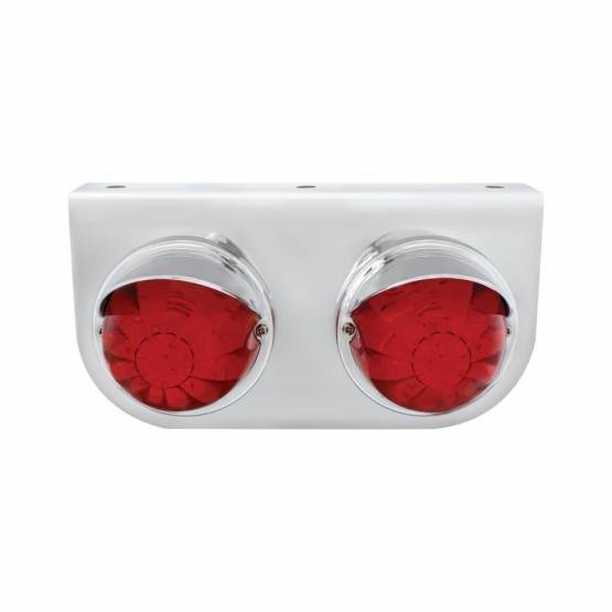 UNITED PACIFIC - UNITED PACIFIC - 37262 - SOPORTE DE LUZ INOXIDABLE CON 2X 17 LUCES Y VISORES DE SANDÍA LED - LED ROJO/LENTE ROJA