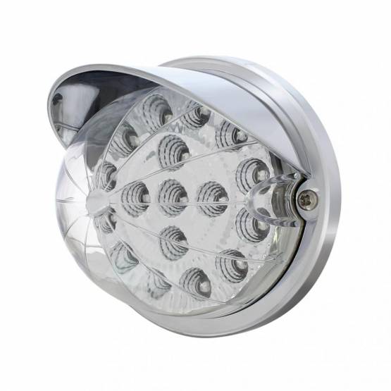 UNITED PACIFIC - UNITED PACIFIC - 37281 - KIT DE MONTAJE EMPOTRADO CON REFLECTOR TRANSPARENTE SANDÍA DE DOBLE FUNCIÓN DE 17 LED CON VISERA - LED ROJO/LEENTE TRANSPARENTE
