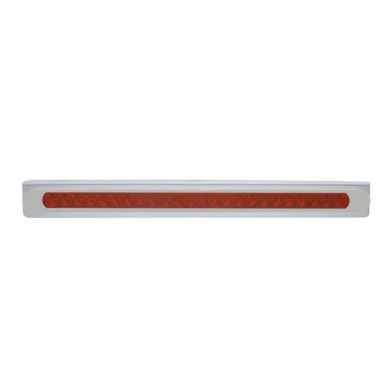 UNITED PACIFIC - UNITED PACIFIC - 37315 - SOPORTE DE LUZ DE ACERO INOXIDABLE CON BISEL Y BARRA DE LUZ DE 23 LED SMD DE 17-1/4" - LED ROJO/LENTE ROJA