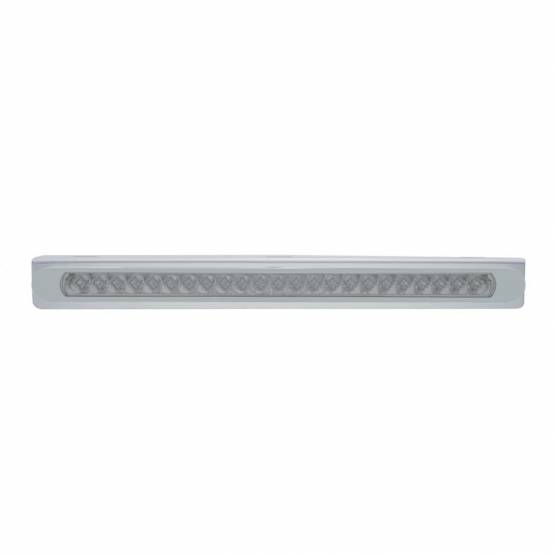 UNITED PACIFIC - UNITED PACIFIC - 37317 - SOPORTE DE LUZ DE INOXIDABLE CON BISEL Y BARRA DE LUZ DE 23 LED SMD DE 17-1/4" - LED ROJO/LENTE TRANSPARENTE
