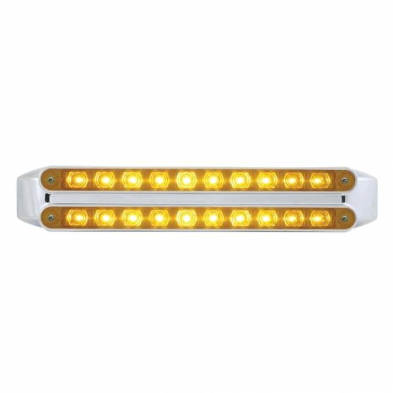 UNITED PACIFIC - UNITED PACIFIC - 37324 - BARRAS DE LUCES DE SEÑAL DE GIRO DOBLES DE 10 LED DE 9" - LED ÁMBAR/LENTE ÁMBAR