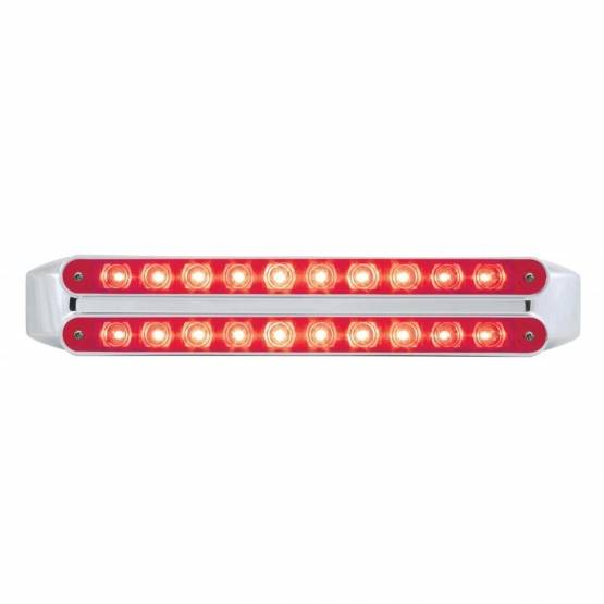 UNITED PACIFIC - UNITED PACIFIC - 37325 - BARRAS DE LUCES DOBLES DE 10 LED DE 9" (PARADA, GIRO Y TRASERA) - LED ROJO/LENTE ROJA