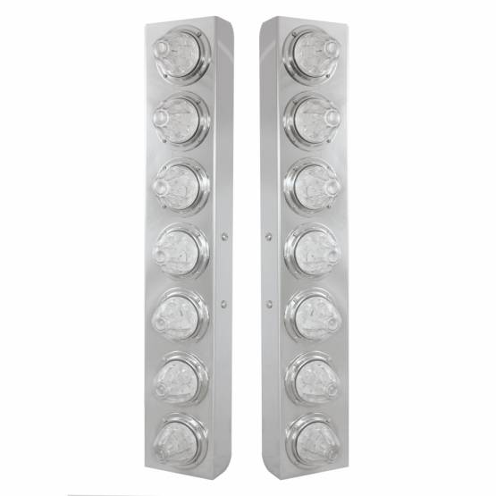 UNITED PACIFIC - UNITED PACIFIC - 37369 - SOPORTE DEL FILTRO DE AIRE DELANTERO SS CON LUCES DE SANDÍA LED ÁMBAR 14X 11 Y BISEL PARA CAMIONES KW - LENTE TRANSPARENTE