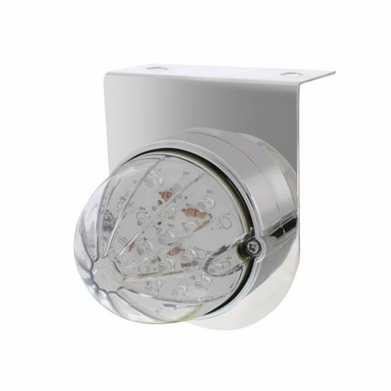 UNITED PACIFIC - UNITED PACIFIC - 37457 - SOPORTE DE LUZ INOXIDABLE CON LUZ GRAKON 1000 ESTILO BALA DE 19 LED - LED ÁMBAR/LENTE TRANSPARENTE