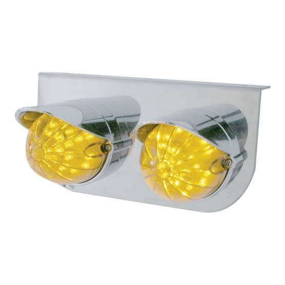 UNITED PACIFIC - UNITED PACIFIC - 37458 - SOPORTE DE LUZ SS CON 2X 19 LED ESTILO BALA GRAKON 1000 LUCES Y VISORES - LED ÁMBAR Y LENTES
