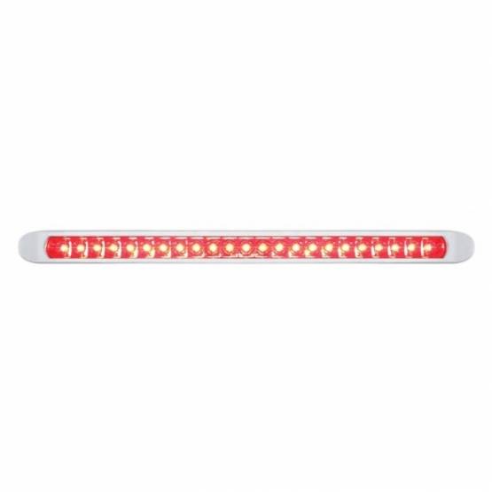 UNITED PACIFIC - UNITED PACIFIC - 37511 - BARRA DE LUCES REFLECTORAS DE 23 LED DE 17-1/4" CON BISEL (PARADA, GIRO Y COLA) - LED ROJO/LENTE ROJA