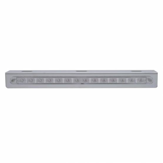 UNITED PACIFIC - UNITED PACIFIC - 37516 - SOPORTE DE LUZ DE ACERO INOXIDABLE CON BARRA DE LUCES SECUENCIAL DE 14 LED DE 12" (DE IZQUIERDA A DERECHA) - LED ÁMBAR/LENTE TRANSPARENTE