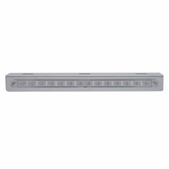 UNITED PACIFIC - UNITED PACIFIC - 37521 - SOPORTE DE LUZ DE ACERO INOXIDABLE CON BARRA DE LUCES SECUENCIAL DE 14 LED DE 12" (DE DERECHA A IZQUIERDA) - LED ROJO/LENTE TRANSPARENTE
