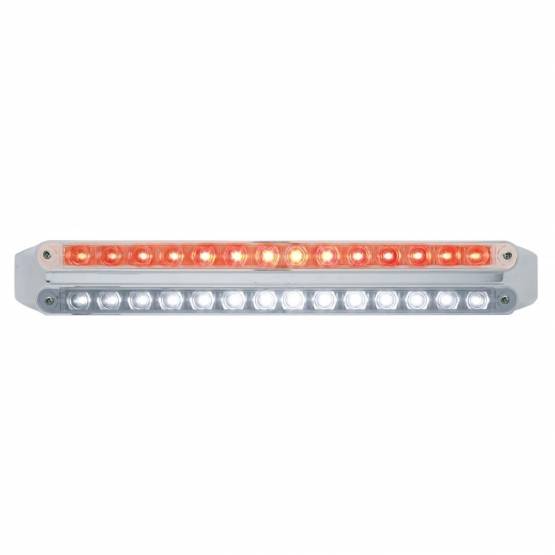 UNITED PACIFIC - UNITED PACIFIC - 37674 - BARRAS DE LUCES DOBLES DE 14 LED DE 12" - LED ROJO Y BLANCO / LENTE TRANSPARENTE