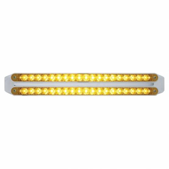 UNITED PACIFIC - UNITED PACIFIC - 37678 - BARRAS DE LUCES DE SEÑAL DE GIRO REFLECTORAS DOBLES DE 19 LED DE 12" - LED ÁMBAR/LEENTE ÁMBAR