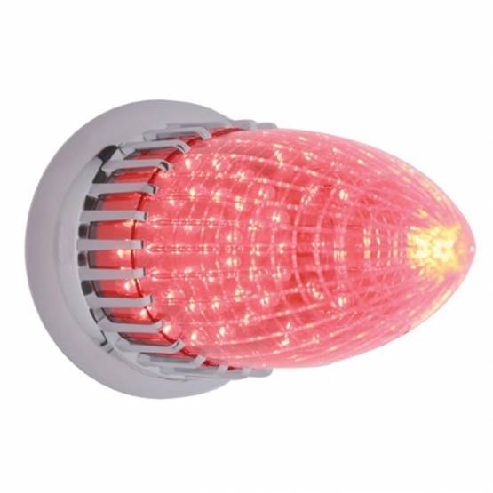 UNITED PACIFIC - UNITED PACIFIC - 37684 - LUZ DE MONTAJE EMPOTRADO TORPEDO VINTAGE DE 40 LED ROJOS - LED ROJO / LENTE ROJA