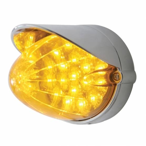 UNITED PACIFIC - UNITED PACIFIC - 37715 - REFLECTOR DE 19 LED GRAKON 1000 KIT DE MONTAJE EMPOTRADO CON VISERA - LED ÁMBAR/LENTE ÁMBAR