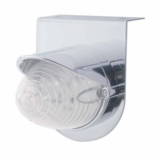UNITED PACIFIC - UNITED PACIFIC - 37720 - SOPORTE DE LUZ INOXIDABLE CON LUZ DE COLMENA DE 19 LED Y VISERA - LED ÁMBAR/LENTE TRANSPARENTE
