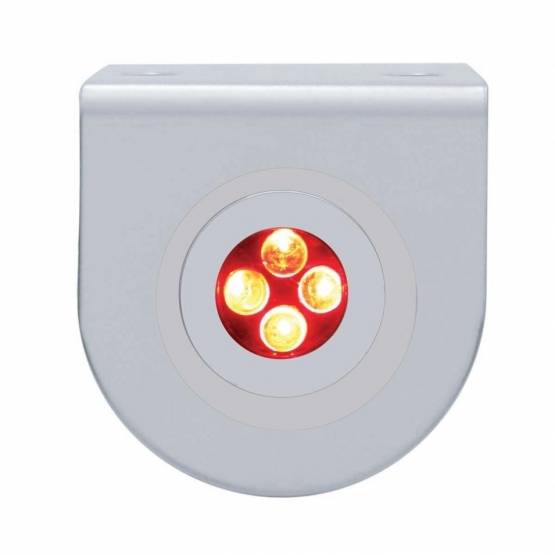 UNITED PACIFIC - UNITED PACIFIC - 37858 - SOPORTE DE LUZ INOXIDABLE CON LUZ DE SUJETADOR DE 4 LED - LED ROJO/LENTE TRANSPARENTE