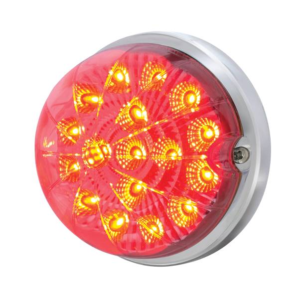UNITED PACIFIC - UNITED PACIFIC - 37915 - KIT DE MONTAJE EMPOTRADO CON REFLECTOR TRANSPARENTE SANDÍA DE DOBLE FUNCIÓN DE 17 LED - LED ROJO/LEENTE TRANSPARENTE