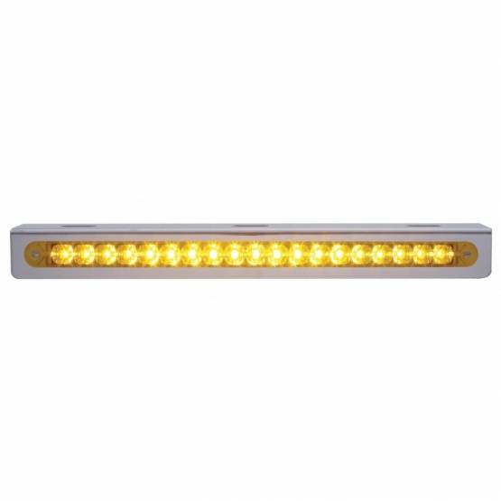 UNITED PACIFIC - UNITED PACIFIC - 37924 - SOPORTE DE LUZ DE ACERO INOXIDABLE DE 12-3/4" CON 19 LED BARRA DE LUCES DE 12" - LED ÁMBAR/LENTE ÁMBAR