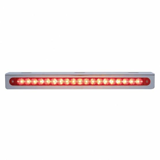 UNITED PACIFIC - UNITED PACIFIC - 37925 - SOPORTE DE LUZ DE ACERO INOXIDABLE DE 12-3/4" CON 19 LED BARRA DE LUCES DE 12" - LED ROJO/LENTE ROJA