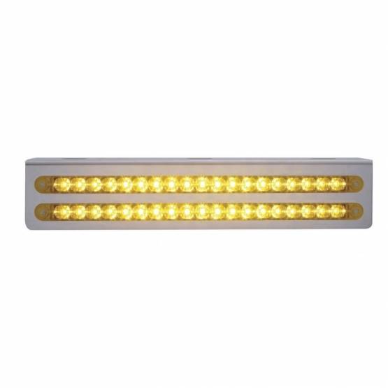 UNITED PACIFIC - UNITED PACIFIC - 37928 - SOPORTE DE LUZ DE ACERO INOXIDABLE DE 12-3/4" CON 2 BARRAS DE LUCES DE 19 LED DE 12" - LED ÁMBAR/LENTE ÁMBAR