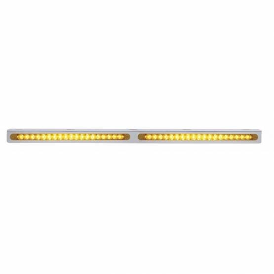 UNITED PACIFIC - UNITED PACIFIC - 37932 - SOPORTE DE LUZ DE ACERO INOXIDABLE DE 25-5/16" CON 2 BARRAS DE LUCES DE 19 LED DE 12" - LED ÁMBAR/LENTE ÁMBAR