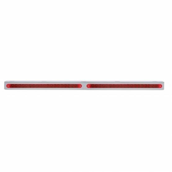 UNITED PACIFIC - UNITED PACIFIC - 37933 - SOPORTE DE LUZ DE ACERO INOXIDABLE DE 25-5/16" CON 2 BARRAS DE LUCES DE 19 LED DE 12" - LED ROJO/LENTE ROJA