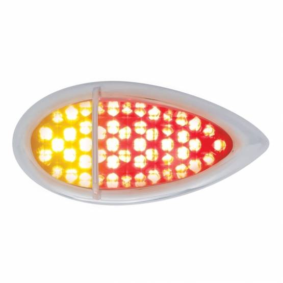 UNITED PACIFIC - UNITED PACIFIC - 37963 - LUZ AUXILIAR/UTILITARIA DUO "BABY ZEPHYR" DE 51 LED CON BISEL - ROJO+LED ÁMBAR/LENTE TRANSPARENTE
