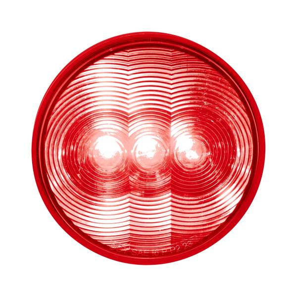 UNITED PACIFIC - UNITED PACIFIC - 38064B - LUZ REDONDA DE 3 LED DE 4" (PARADA, GIRO Y TRASERA): LED ROJA/LENTE ROJA
