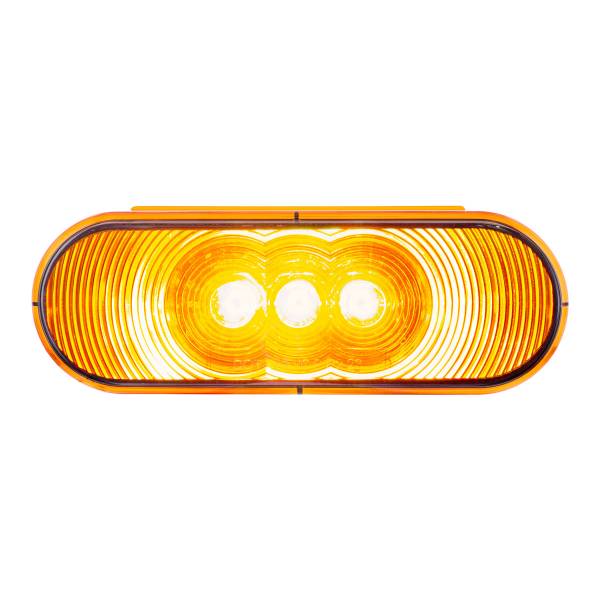 UNITED PACIFIC - UNITED PACIFIC - 38066B - LUZ OVALADA DE 3 LED DE 6" (SEÑAL DE GIRO) - LED ÁMBAR/LENTE ÁMBAR