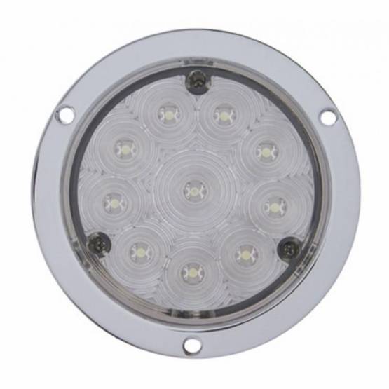 UNITED PACIFIC - UNITED PACIFIC - 38077 - LUZ DE MONTAJE DE BRIDA REDONDA DE 10 LED DE 4" (PARADA, GIRO Y TRASERA) - LED ROJO/LENTE TRANSPARENTE