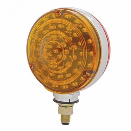 UNITED PACIFIC - UNITED PACIFIC - 38113 - LUZ DE SEÑAL DE GIRO DE DOBLE CARA DE UN SOLO ESPÁRRAGO DE 88 LED - LED ÁMBAR Y ROJO/LENTE ÁMBAR Y ROJA