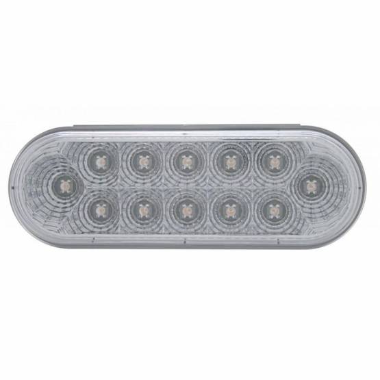 UNITED PACIFIC - UNITED PACIFIC - 38122 - LUZ REFLECTORA OVALADA DE 12 LED DE 6" (PARADA, GIRO Y TRASERA) - LED ROJA/LENTE TRANSPARENTE