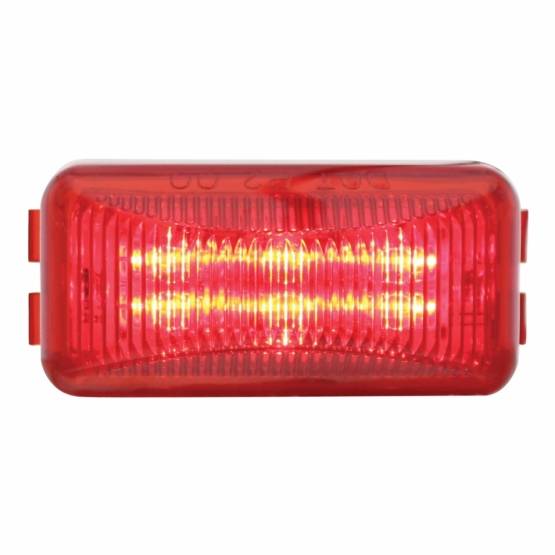 UNITED PACIFIC - UNITED PACIFIC - 38159B - LUZ RECTANGULAR DE 6 LED (LIQUIDACIÓN/MARCADOR) - LED ROJO/LENTE ROJA (A GRANEL)