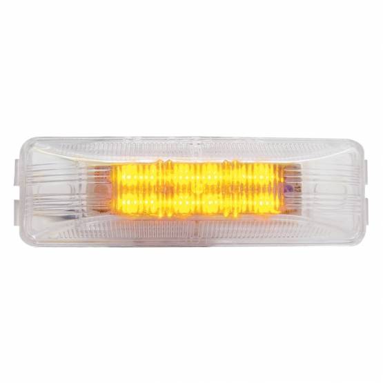 UNITED PACIFIC - UNITED PACIFIC - 38212 - LUZ RECTANGULAR DE 12 LED (LIQUIDACIÓN/MARCADOR) - LED ÁMBAR/LENTE TRANSPARENTE
