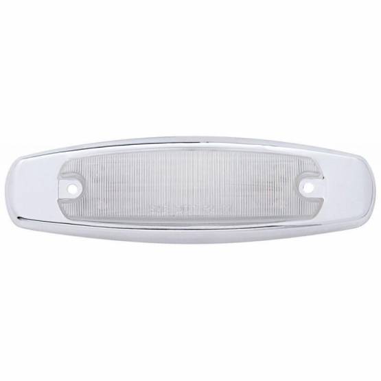 UNITED PACIFIC - UNITED PACIFIC - 38219 - LUZ RECTANGULAR DE 12 LED (LIQUIDACIÓN/MARCADOR) CON BISEL CROMADO - LED ROJO/LENTE TRANSPARENTE