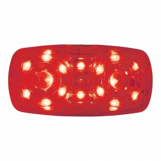 UNITED PACIFIC - UNITED PACIFIC - 38226 - LUZ RECTANGULAR DE 16 LED DE 4" X 2" (LIQUIDACIÓN/MARCADOR) - LED ROJO/LENTE ROJA