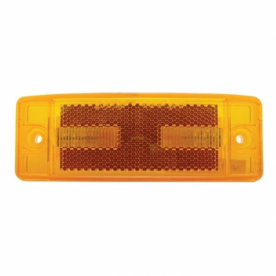 UNITED PACIFIC - UNITED PACIFIC - 38253 - LUZ RECTANGULAR DE 16 LED (LIQUIDACIÓN/MARCADOR) CON LENTE REFLEX - LED ÁMBAR/LENTE ÁMBAR