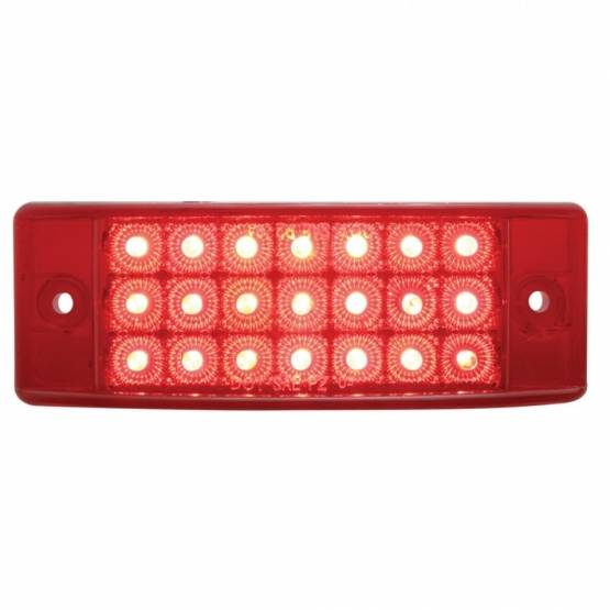 UNITED PACIFIC - UNITED PACIFIC - 38257B - LUZ RECTANGULAR REFLECTOR DE 21 LED (LIQUIDACIÓN/MARCADOR) - LED ROJO/LENTE ROJA (A GRANEL)