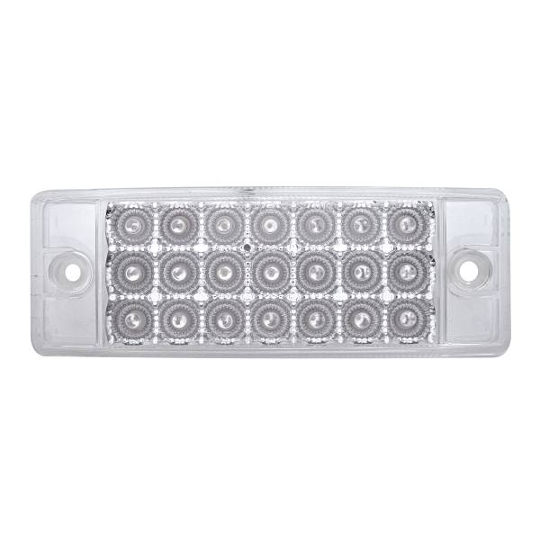 UNITED PACIFIC - UNITED PACIFIC - 38296 - LUZ RECTANGULAR REFLECTOR DE 21 LED (LIQUIDACIÓN/MARCADOR) - LED ÁMBAR/LENTE TRANSPARENTE